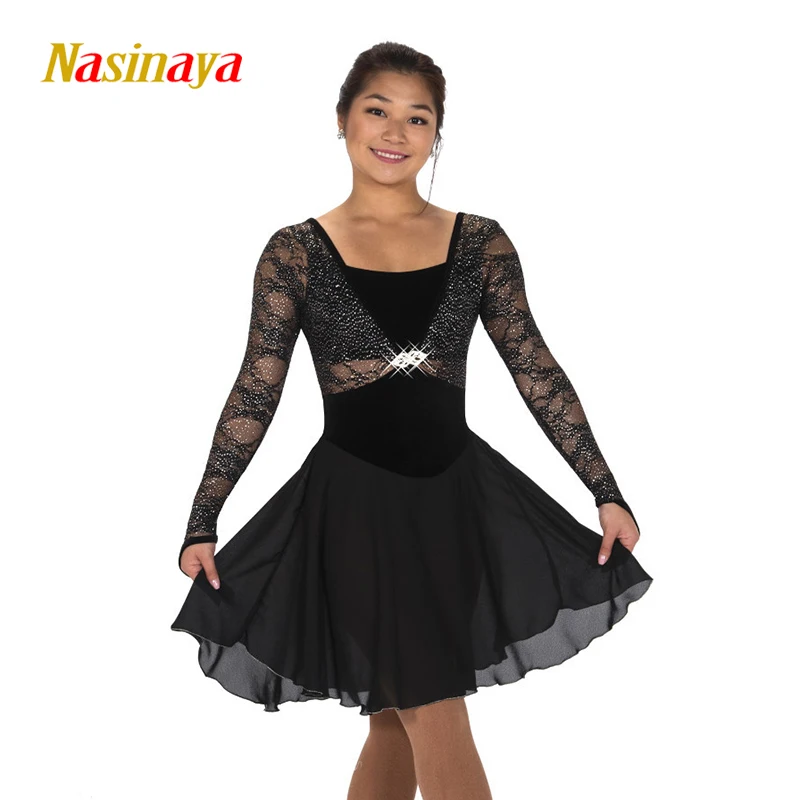 

Nasinaya Figure Skating Dress Customized Competition Ice Skating Skirt for Girl Women Kids Patinaje Gymnastics Performance 307