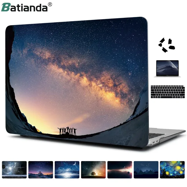 Print Crystal Clear Hard Case for 2016 2017 2018 New Macbook Pro Retina 13 15 A1706 A1989 Touch Bar Cover Air 11 13.3 inch A1932