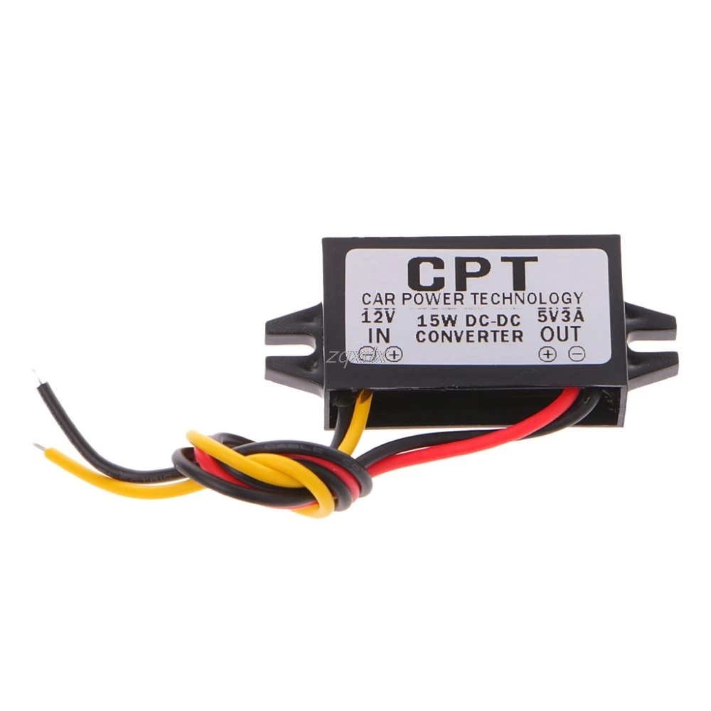 

DC/DC Converter Regulator 12V To 5V 3A 15W Car LED Display Power Supply Module Z07 Drop ship
