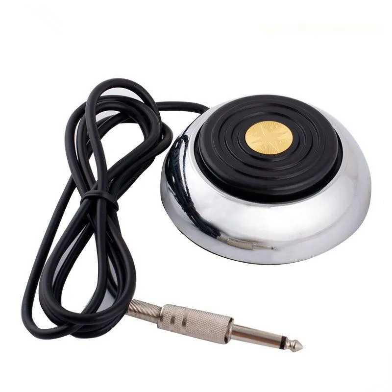 

Newest Design Professional Silver 360 Degree Stainless Steel Tattoo Foot Pedal Switch For Machine Gun Power Supply