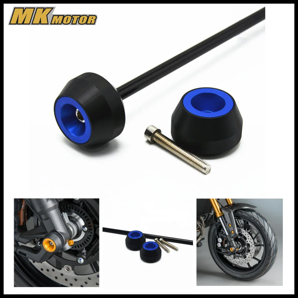 

CNC Modified Motorcycle Front & Rear Wheel Fork Axle Sliders Cap Crash Protector For MV AGUSTA Brutale 675 Brutale 800 2015-2017