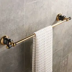 A1 Европейский медь черного и золотого цвета подвесная полка для ванной полотенце висит один полотенцесушитель бар медная рама wx6211448