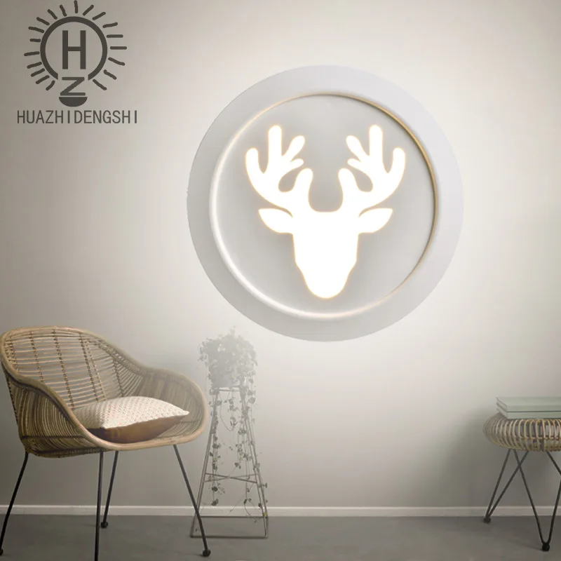 

wall lamp, the head of a bed bedroom stair adornment wall lamp deer head led dome light sitting room corridor balcony