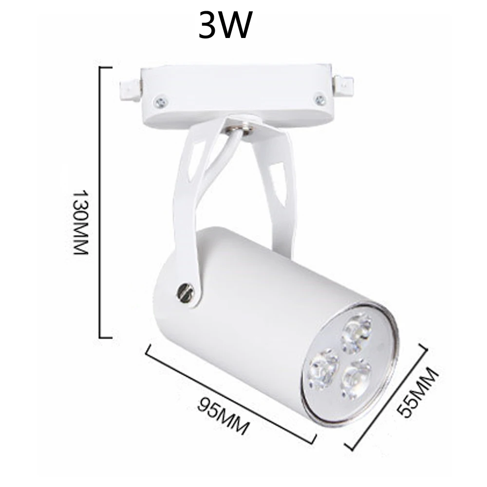 10 шт. светодиодный Трековый светильник 3 Вт 7 Вт 12 Вт 18 Вт дорожное освещение розничная точечная настенная лампа железнодорожная Замена прожекторов галогенные лампы белый/черный