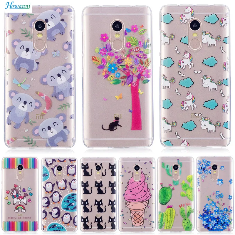 Howanni мягкий красочный чехол для Xiaomi Redmi Note 4 случае 5.5 дюймов красочные задняя