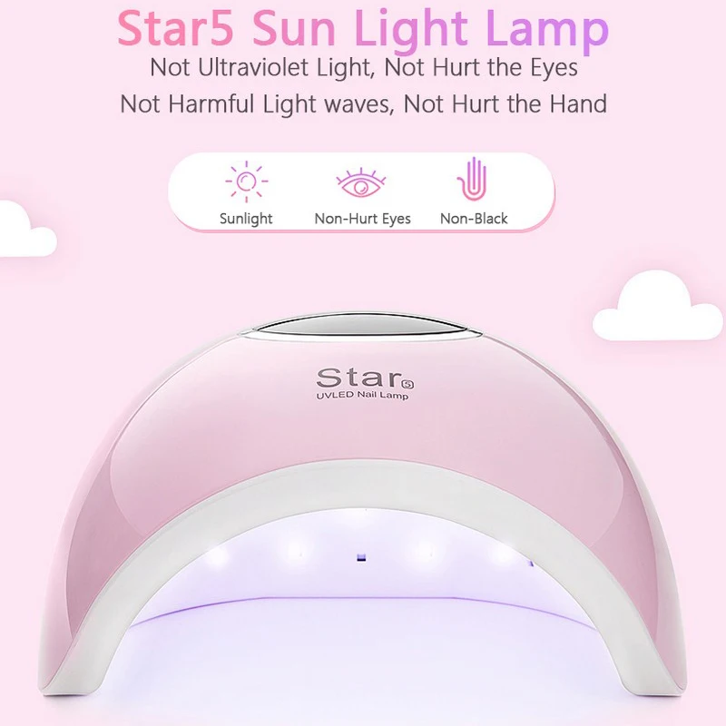 spesifikasi 54 72 48 36 W UV Kuku Lampu Lampu LED untuk Manikur Kuku Pengering untuk Semua Gel bahasa Polandia dengan Infrared Sensing 10 30 60 S LCD Display