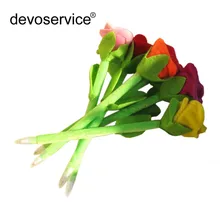 Новинка 3 шт./партия Милая Розовая Шариковая ручка Kawaii цветы плюшевые ручки для детей канцелярские подарки офисные школьные принадлежности