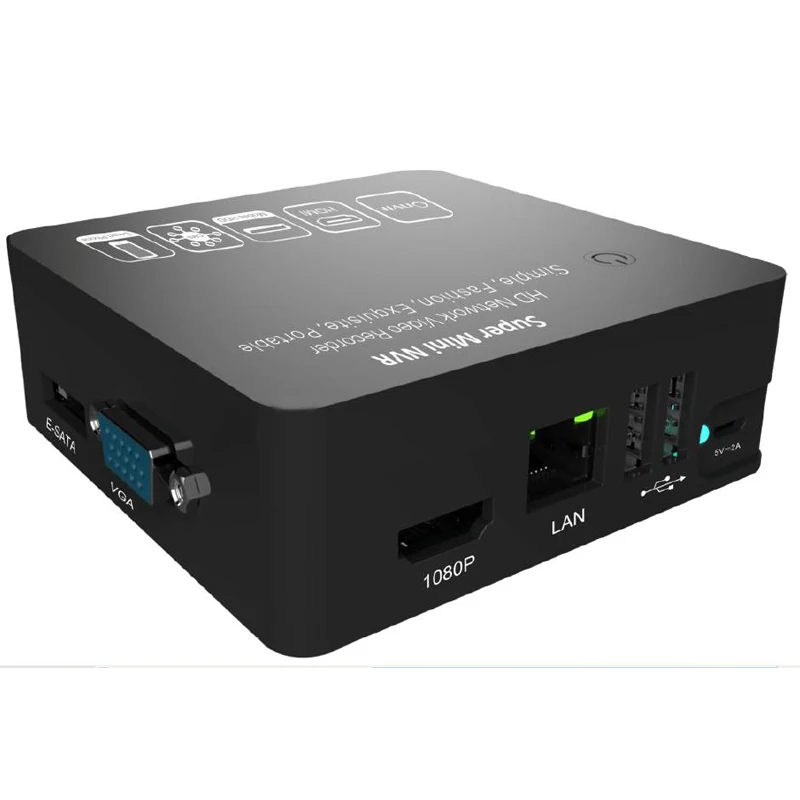 Сетевой видеорегистратор 4Ch Super Mini 1080P ONVIF NVR с цифровым зумом 15X обнаружение