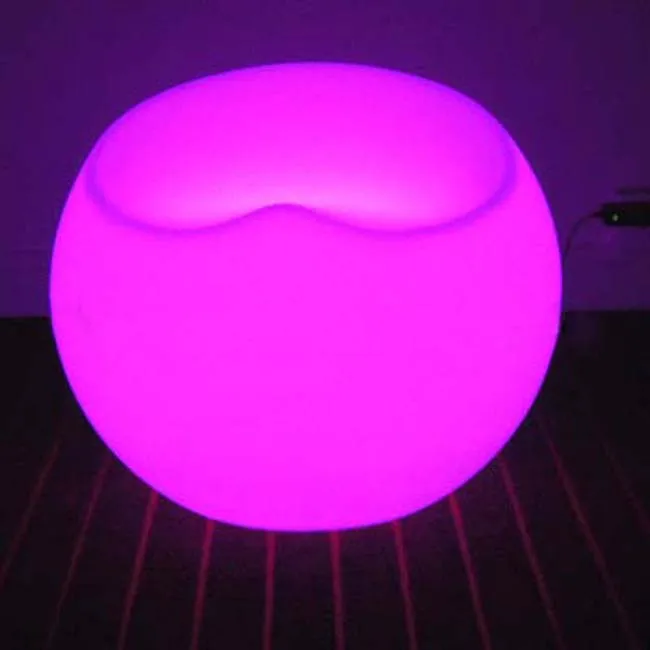 D65*H50cm Light up PE Plastic Sofa Chairs Factory No.SK-LF33 iluminated waterproof light LED Sofa Chair 1pc