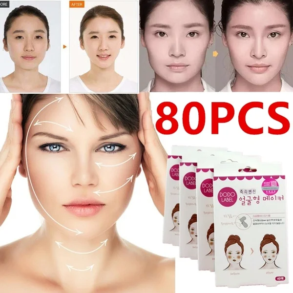 

80pc Face Lift Sticker Thin Face Stick Face Artifact Invisible Sticker Lift Chin Medical Tape Makeup Face Lift Tools Health Care