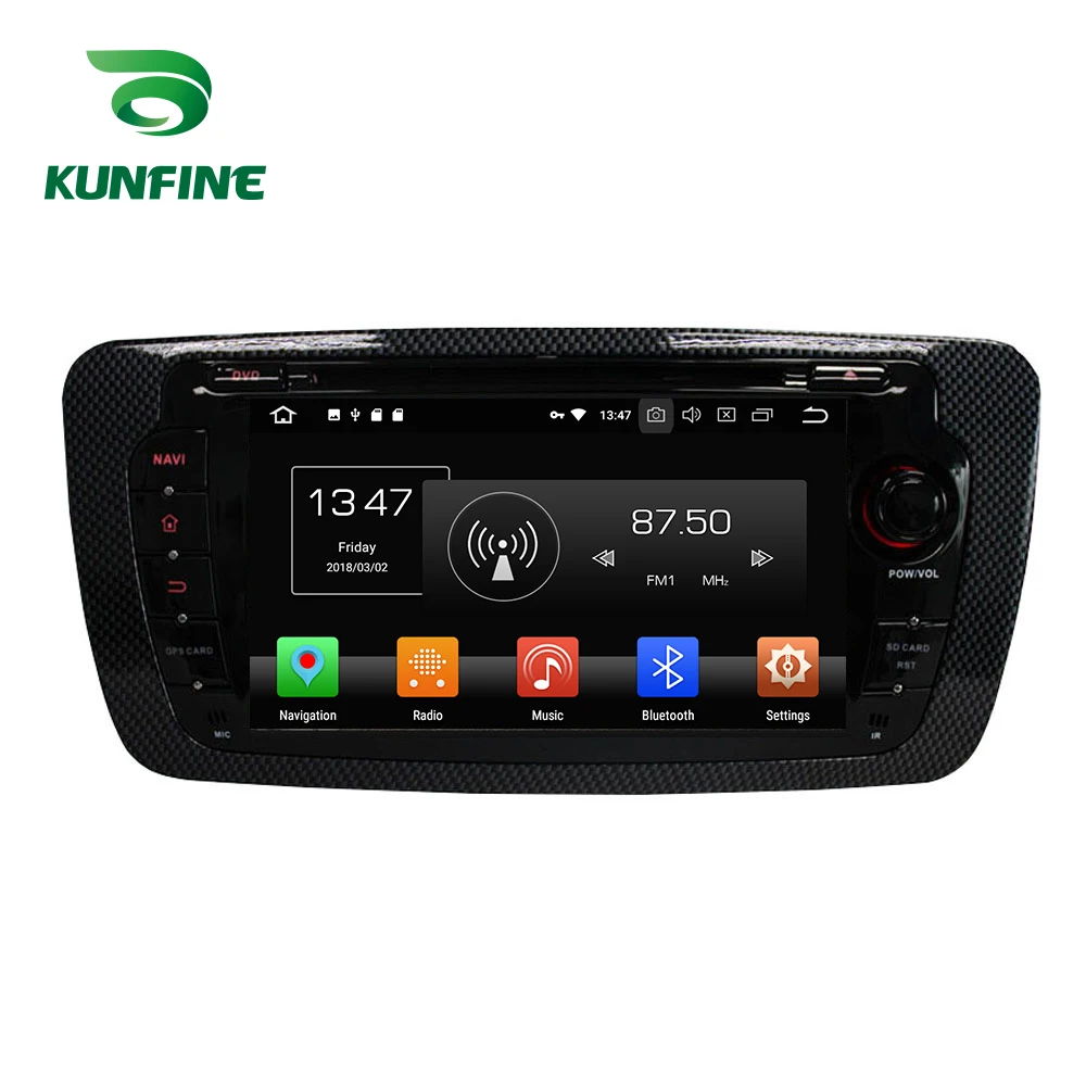 

KUNFINE Quad Core 2GB RAM Android 8.1 Car DVD GPS Navigation Multimedia Player Car Stereo For Seat IBIZA 2009-14 Radio headunit
