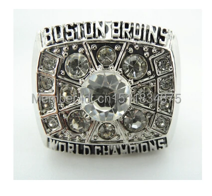 WANZIJING Hockey Championship Mens Rings NHL1972 Boston Bruins Champions Ring Replica for Fans Gift Collection Display Keepsake with Box 