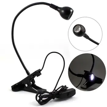 

USB Rechargable Desk Lamp with Clip 1W Flexible LED Reading Lamp Beside Bed Table Lamp Book Light