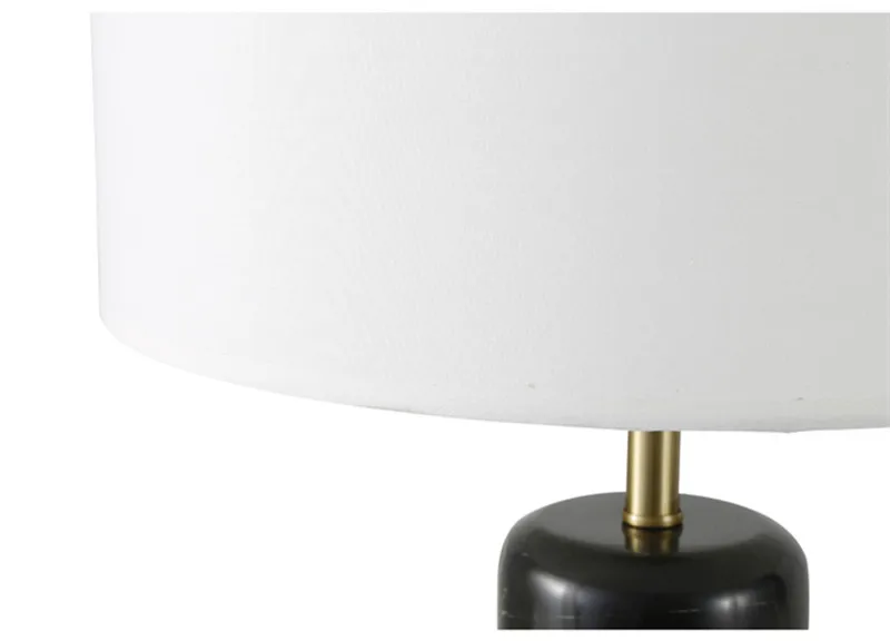 Chinesse Стиль простой Настольная лампа с Мрамор стенд лампе Современный Творческий белая ткань Тенты Настольные лампы для Спальня H67cm