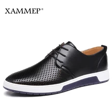 Men Casual Shoes Men Sneakers Genuine Split Leather Shoes Brand Men Shoes Plus Big Size Men Flats Slip On Spring Autumn Xammep