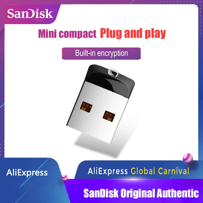 

SanDisk CZ33 32GB USB Stick mini Pen Drives 8GB 16GB USB 2.0 64GB pendrive micro USB flash drive Support Official Verification