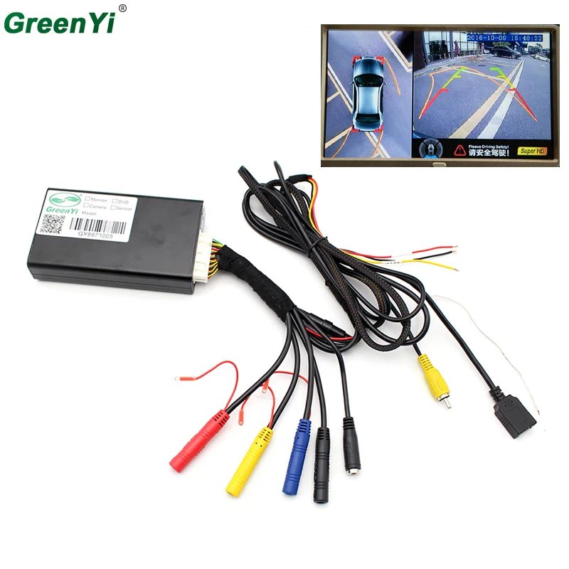 

2019 GreenYi 4 Cameras 360 Degree bird View System Panoramic View, All round View Camera System with DVR, Russia free shipping
