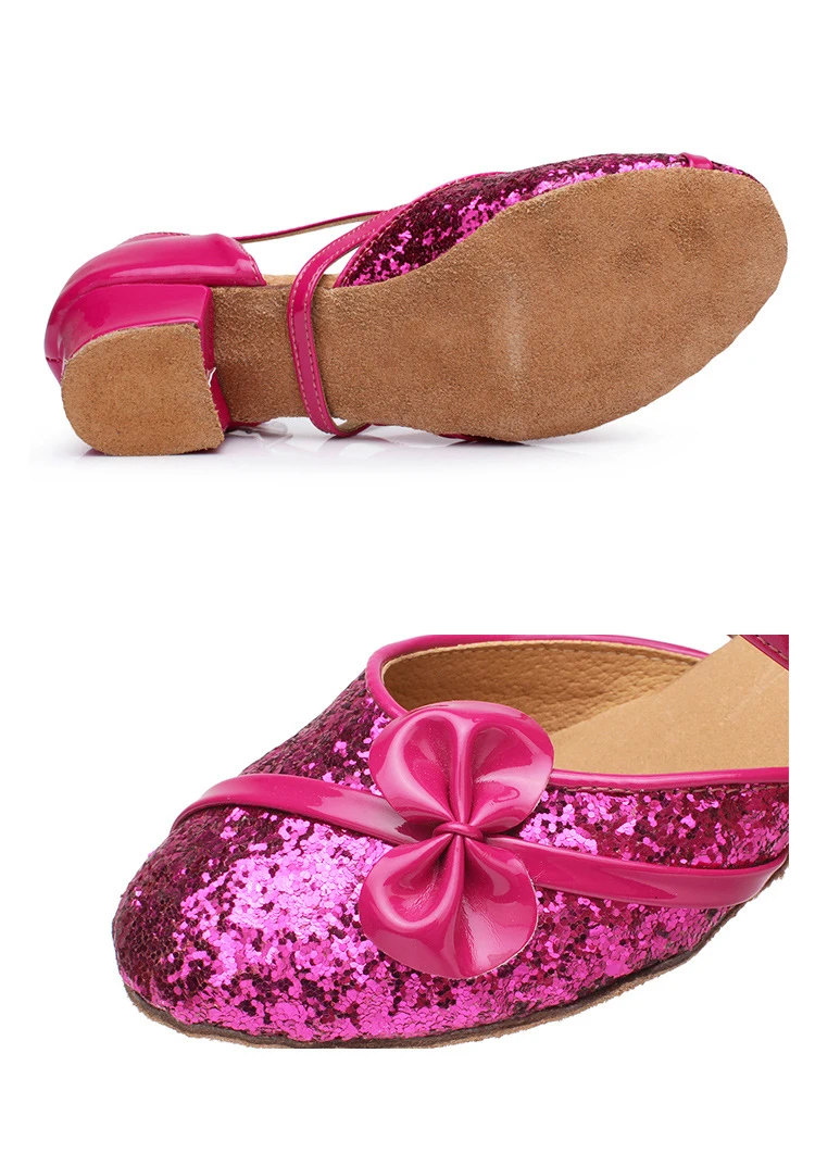 Оптовая продажа детская танцевальная обувь для девочек/ребенок/дети мягкая подошва бальное Танго Сальса Туфли для латинских танцев на