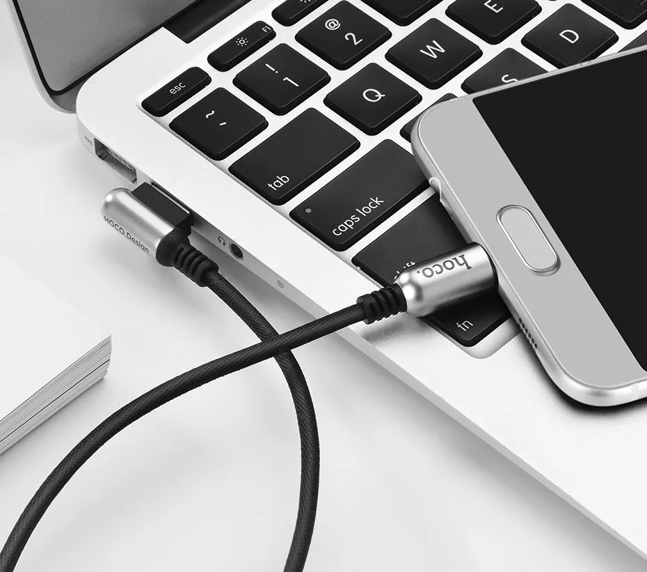 hoco кабель micro usb для быстрой зарядки и передачи данных провод 2.4a микро юсб шнур для xiaomi samsung и других телефонов андроид разъем микро usb на usb зарядное устройство двухсторонний угловой коннектор юсб