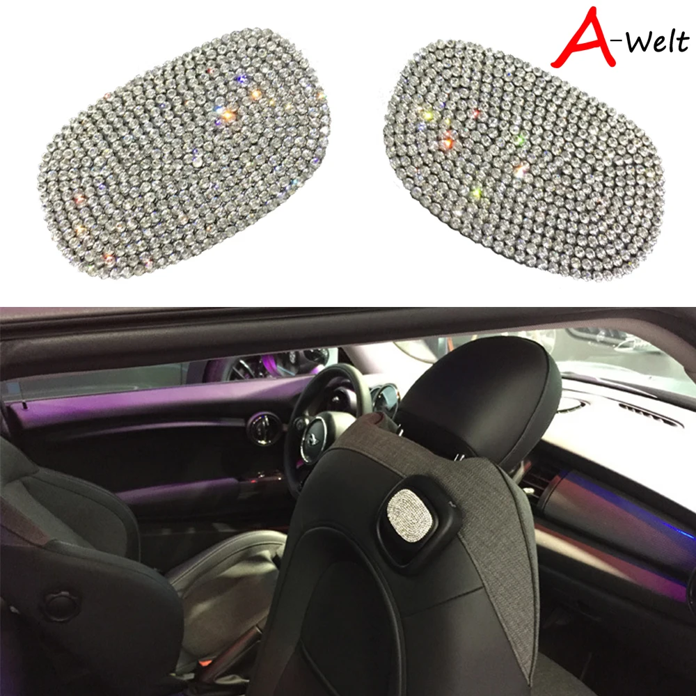 Car Seat handle Handles Crystal Decor Decal Cover Sticker For BMW Mini