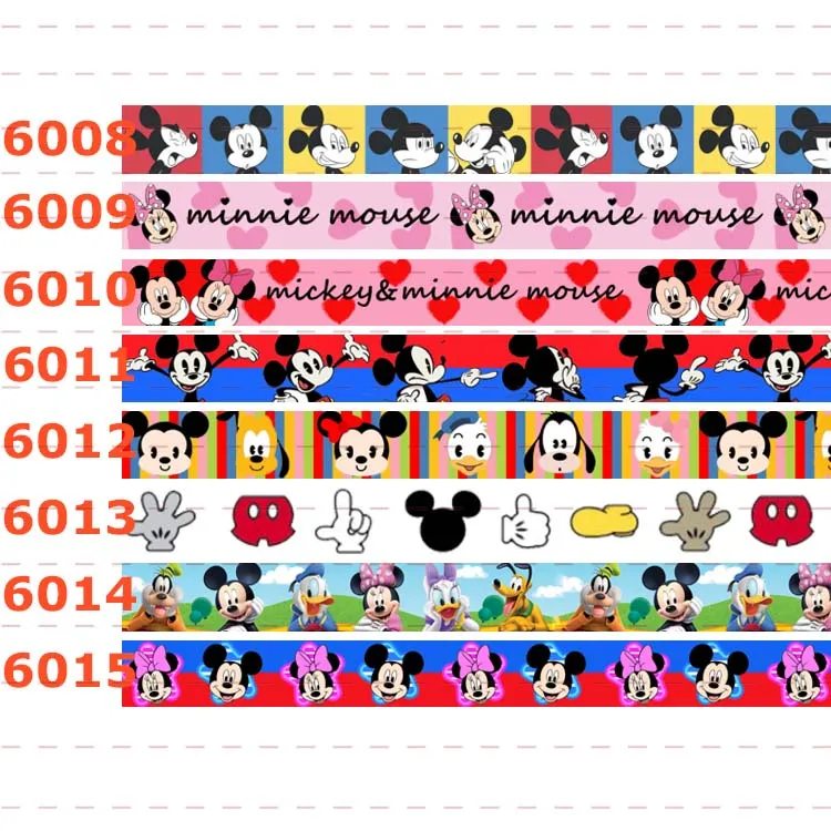 

New 50 yards lively mouse cartoon ribbon colorful cartoon printed grosgrain ribbon