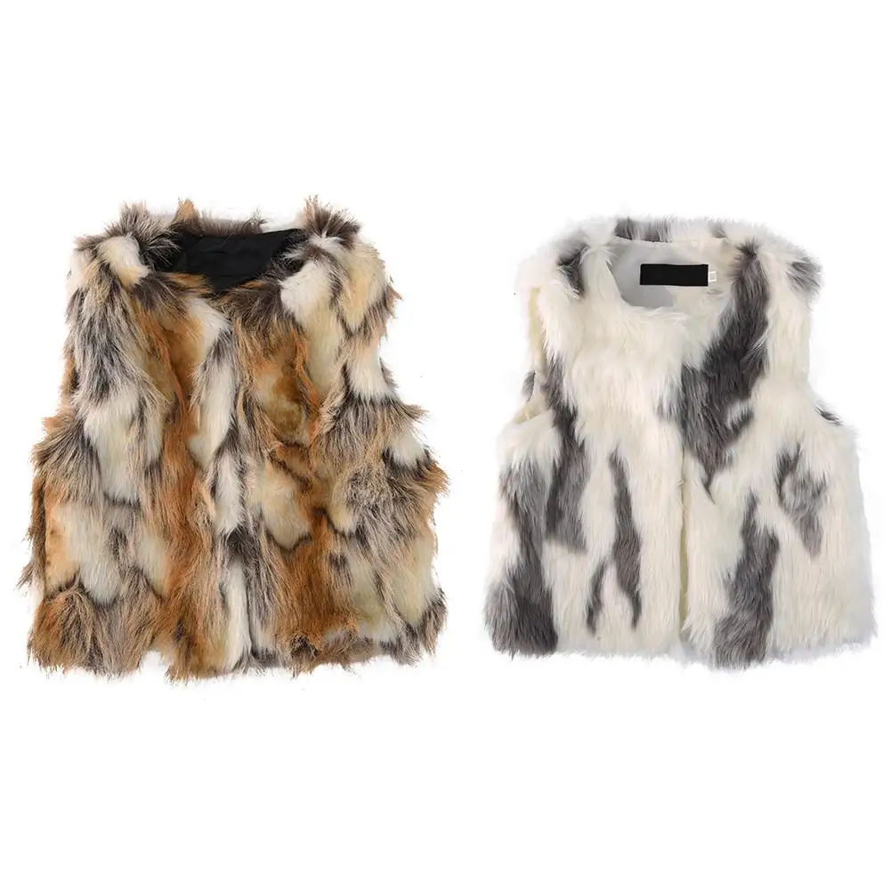 

Autumn And Winter Spring Children's Fur Vests Girls Green Fur Vest Short European And American Style Artificial Fur In Stock