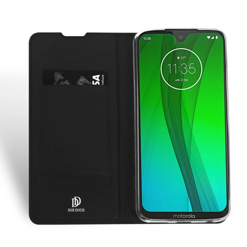 Оригинальный чехол из искусственной кожи DUX DUCIS для Motorola Moto G7 роскошный тонкий