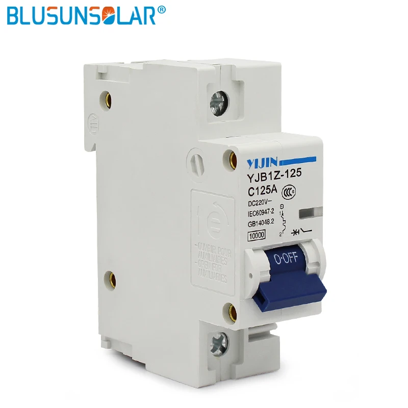 Оптовая цена 20 шт./лот Высокое качество 1P 125A DC220V DC Автоматический выключатель MCB