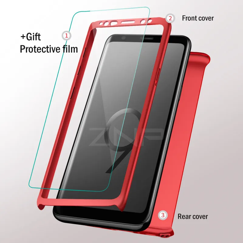 ZNP Роскошный 360 градусов полный чехол для телефона для samsung Galaxy S9 S8 Plus S10 противоударный чехол для samsung Note 8 9 S9 Plus чехол