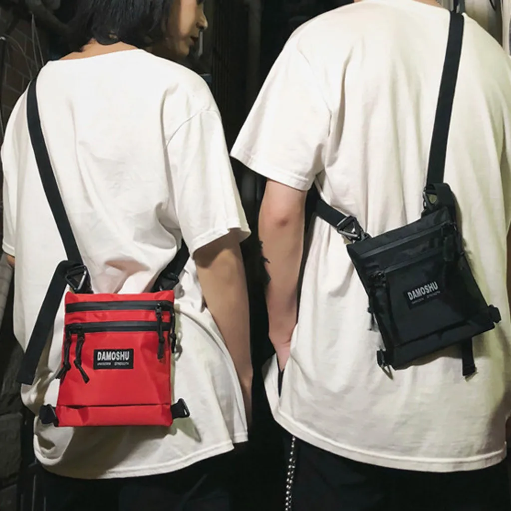 

hip hop streetwear functional chest bag crossbody Shoulder Bag male Personality Messenger Bag zipper Hip Bum Bag for Travel