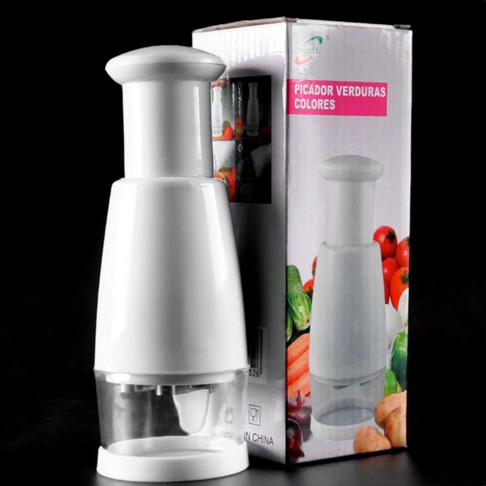 

Leading Life White Stainless Steel Kitchen Pressing Slicer Peeler Dicer Vegetable Garlic Onion Food Chopper Cutter Tools