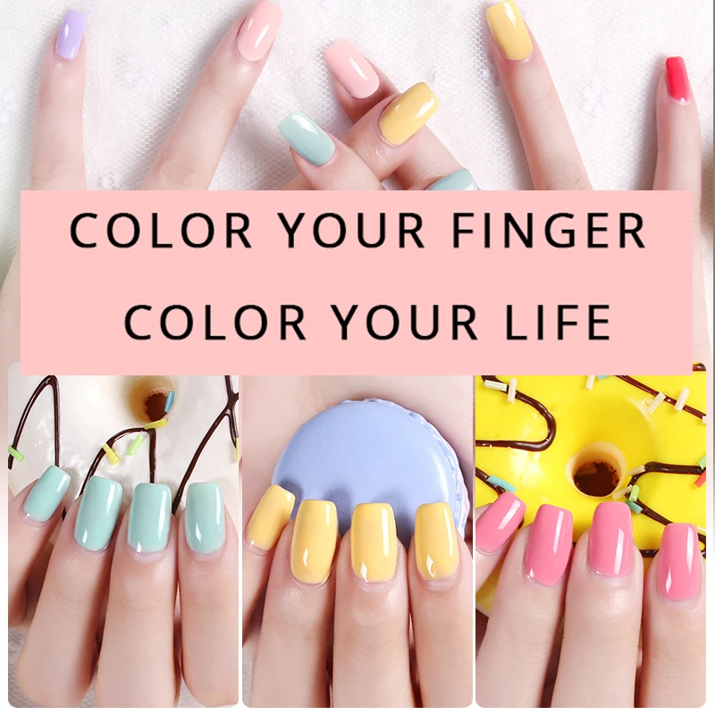 Elite99 10 مللي معكرون الألوان هلام مسمار البولندية UV LED مانيكير مسمار ورنيش نقع قبالة لون الحلوى مسمار الفن جل للرسم البولندية