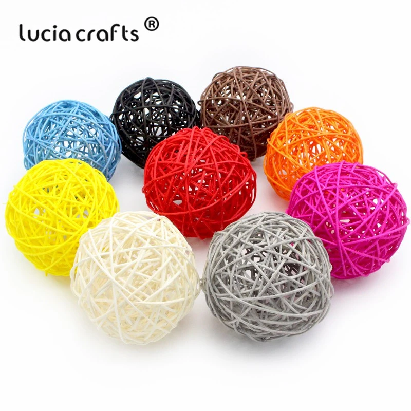 Lucia crafts 3 см/5 см/9 см/10 см/12 см случайный свадебный декоративный шар из ротанга, Рождественский Декор, украшение для дома, украшение для дома M0802