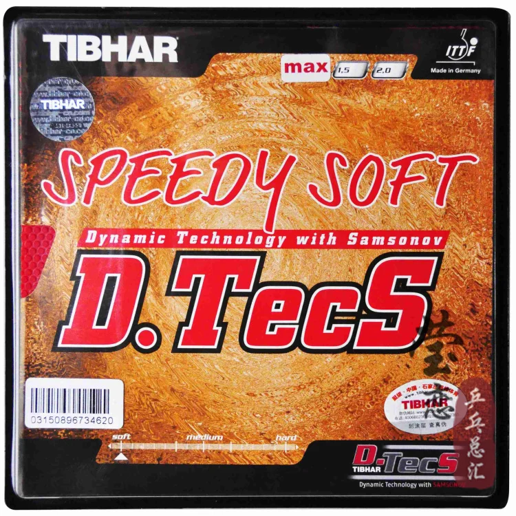 Tibhar الأصلي سبيدي لينة d. tecs تنس الطاولة المطاط البثور خارج هجوم لل مضارب تنس الطاولة بينغ بونغ المطاط