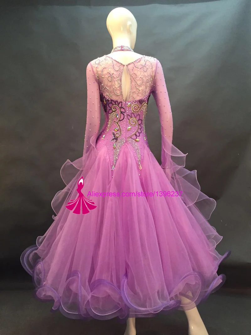 Us 259 91 21 Off Purple Standard Ballroom Dress High Quality Custom Made Women Stage Tango Waltz Ballroom Competition Dance Dresses In Ballroom From
