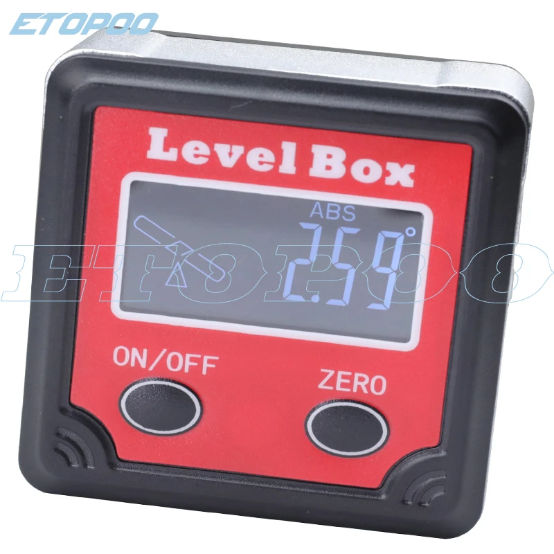 Digital Angle Finder LCD Digital Protractor Inclinometer Level Box Plastic Precision Digital Angle Finder Bevel Box with Magnet Base Red Digital Angle Finder LCD Digital Protractor Inclinometer Level Box Plastic Precision Digital Angle Finder Bevel Box with Magnet Base Red