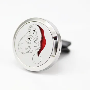 

30MM Santa Claus Design Stainless Steel Car Diffuser Locket Magnetic Essential Oil Diffuser Locket for Christmas Jewelry