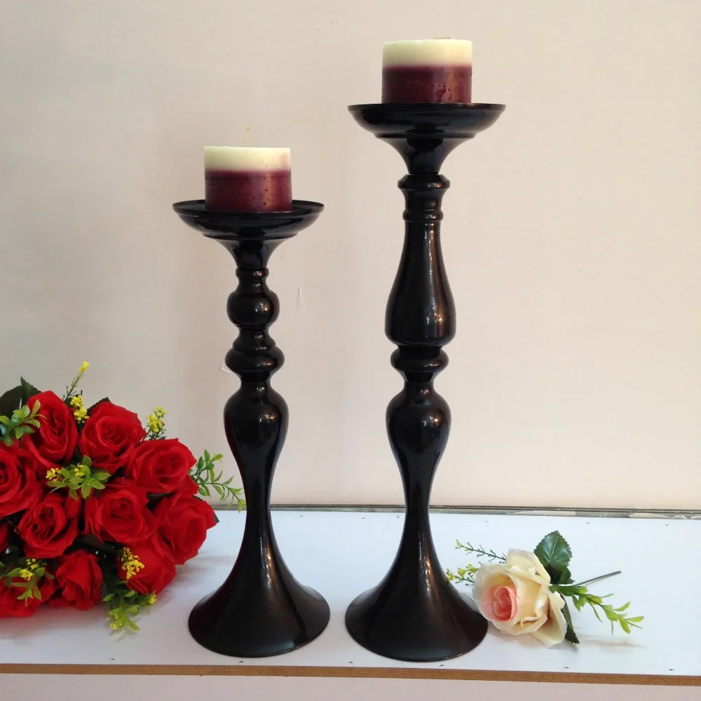

Black 38cm/45cm height wedding flower table centerpiece road lead column birthday candlestick T-Stage pillar column 10pcs/lot