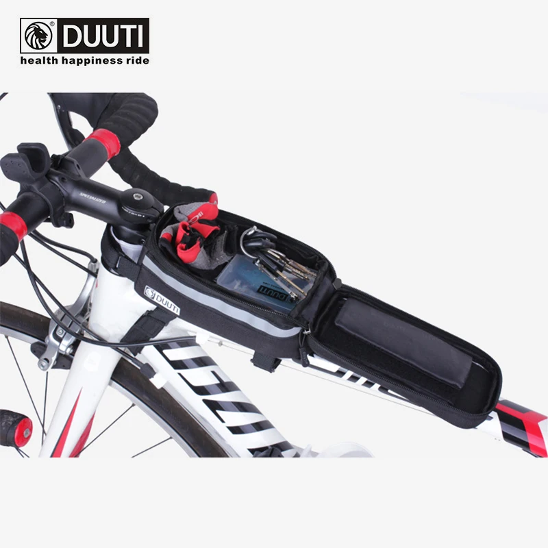 new Screen Bicycle Mobile phone Bags Cycling MTB Bike Frame Front Tube Storage Bag Waterproof bycicle accessories saddle bag