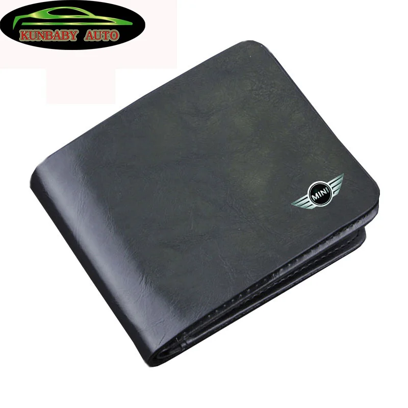 

1 Pcs Top Quality Genuine Leather Black Document Bag Wallet Card Package Coin Holder Case For Mini Cooper Free Shipping