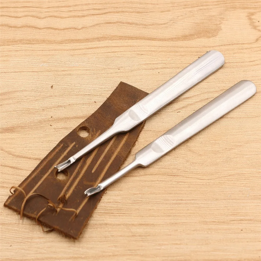 

2pc Leather Leathercraft Stitching U+V Shaped Groover Skiving Edge Beveler Tool Kit
