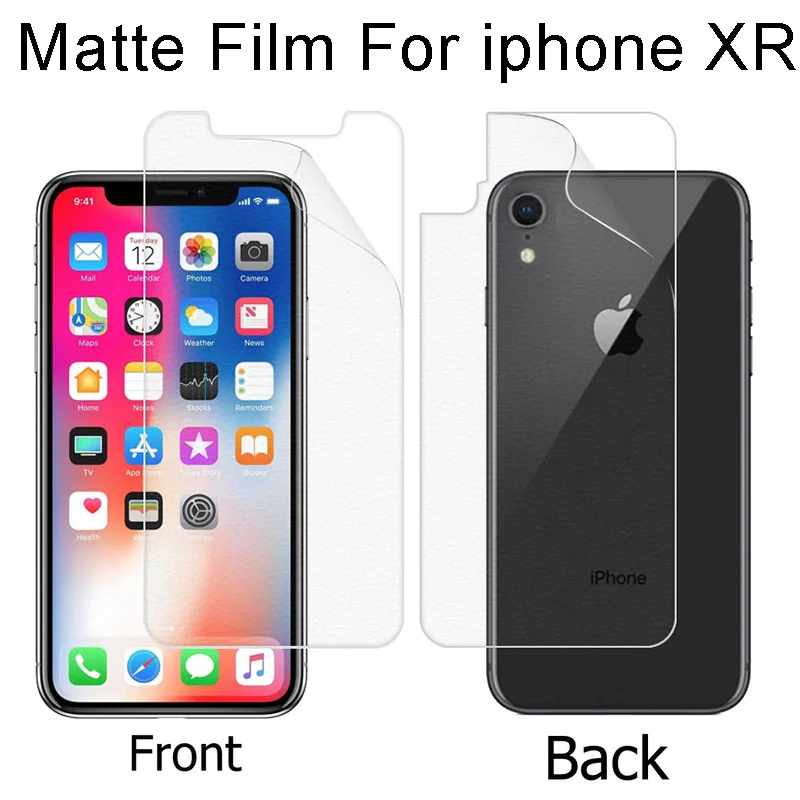 Глянцевая и матовая пленка для Apple Iphone XS max XR HD прозрачная глянцевая фронтальная