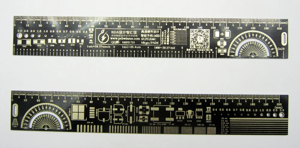 Многофункциональный 30 см PCB Линейка+ 20 см Высокоточный транспортир EDA измерительный инструмент