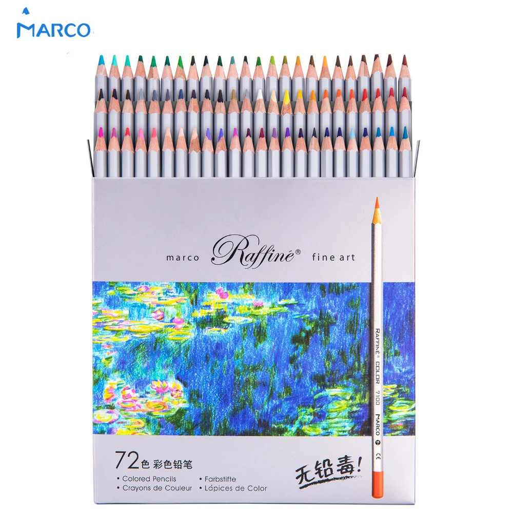 

Marco Raffine 24/36/48/72Colors Non-toxic Color Pencil lapis de cor Professional Colored Pencils for School Supplies Wholesale
