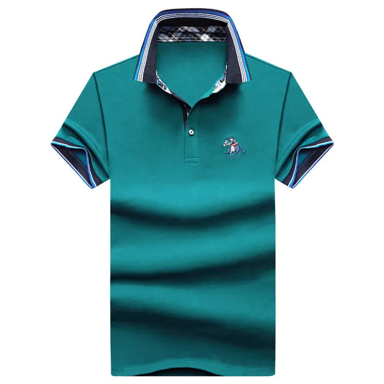 9Color Horse Polo men quality cotton summer brand short golf riding man polos male clothing 4XL large size Muls 2017 new arrival-08