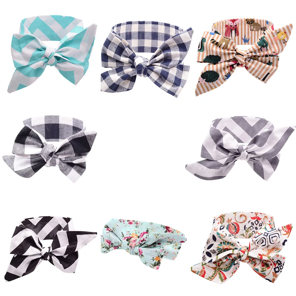 New Cute 1Pc Baby Girls Headwraps Top Knot Dot big Bow Headband Children Infants DIY Headwear Turban Girl Hair Accessories