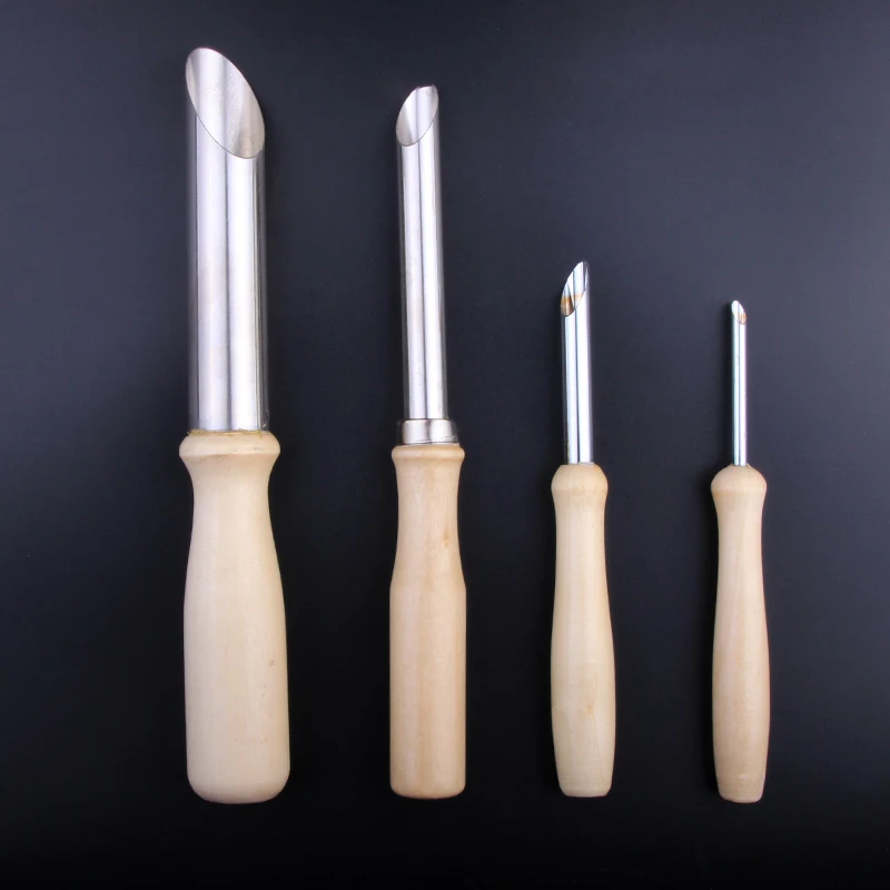 

4 Pcs/Set Clay Sculpture Sculpting Tool Varied Size Pottery/Ceramic Semi Round Hole Cutter Set Carving Art