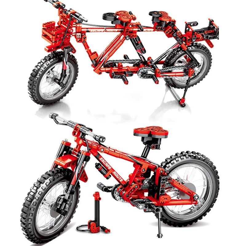 

306pcs Bicycle Technic Compatible motorcycle Technic Parts Bike Model Building Block Brick Educational Toys For Children