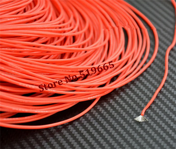 24AWG красный/черный/желтый/синий цвет силиконовый провод мягкий кабель для