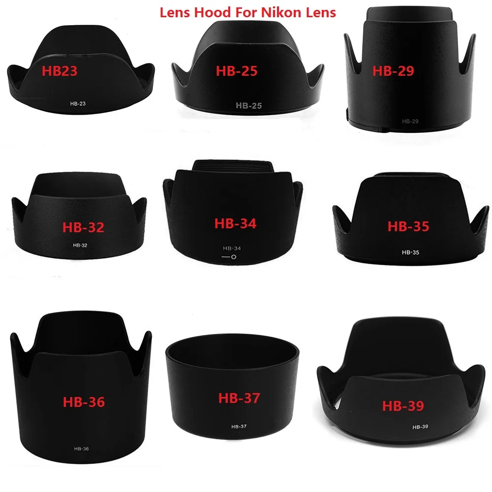 

JMFOTO Lens hoods HB23 HB25 HB29 HB32 HB34 HB35 HB36 HB37 HB39 FOR nikon d5300 d70 d90 d5100 d5200 d3000